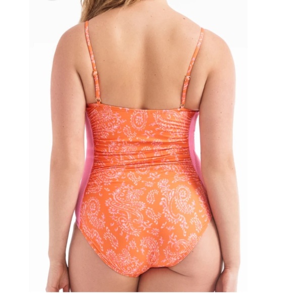 Hermoza Lupe One Piece Swimsuit Paisley Days size 14/ large EUC - Picture 3 of 8